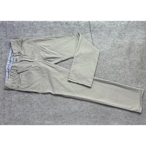 Peter Millar 5-Pocket Pants Men 34 x 32 Gray Stretch Cotton Modal Spandex Mid